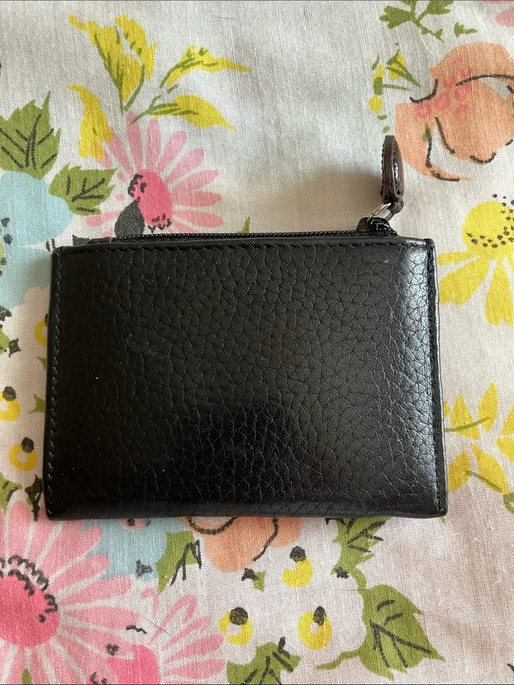 Heart Window Card & Key Pouch in Dark Brown Leather